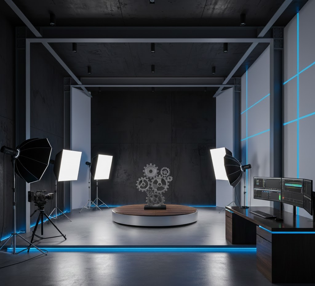 Premium merk studio opstelling