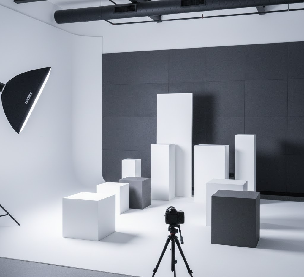 Minimalistisch studio set design